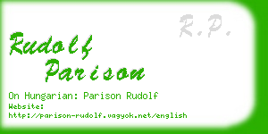 rudolf parison business card